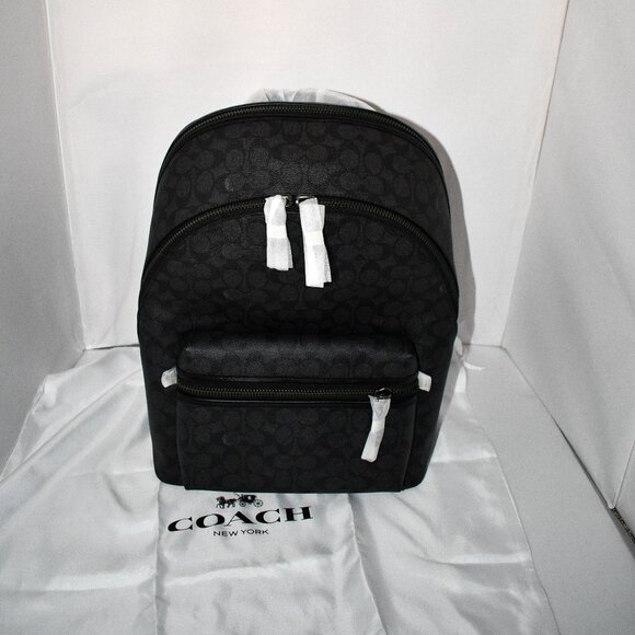 COACH Men's Charter Backpack in Charcoal #CP159 CHR NWT - Picture 1 of 8
